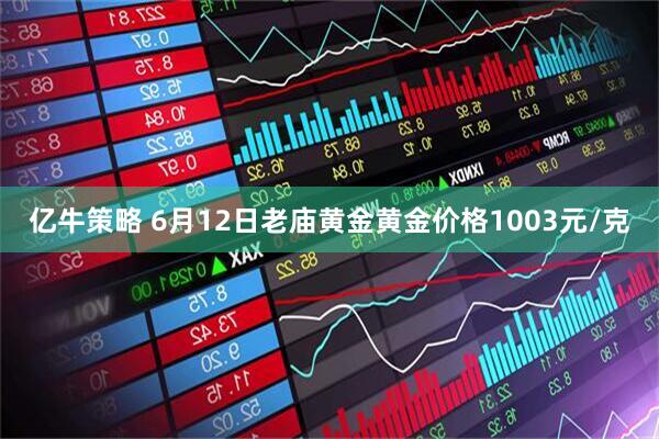 亿牛策略 6月12日老庙黄金黄金价格1003元/克