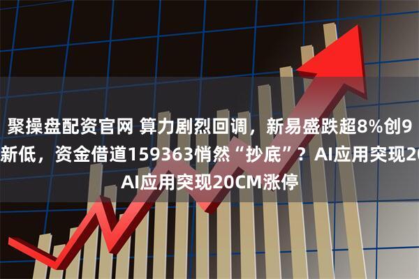聚操盘配资官网 算力剧烈回调，新易盛跌超8%创9月份以来新低，资金借道159363悄然“抄底”？AI应用突现20CM涨停